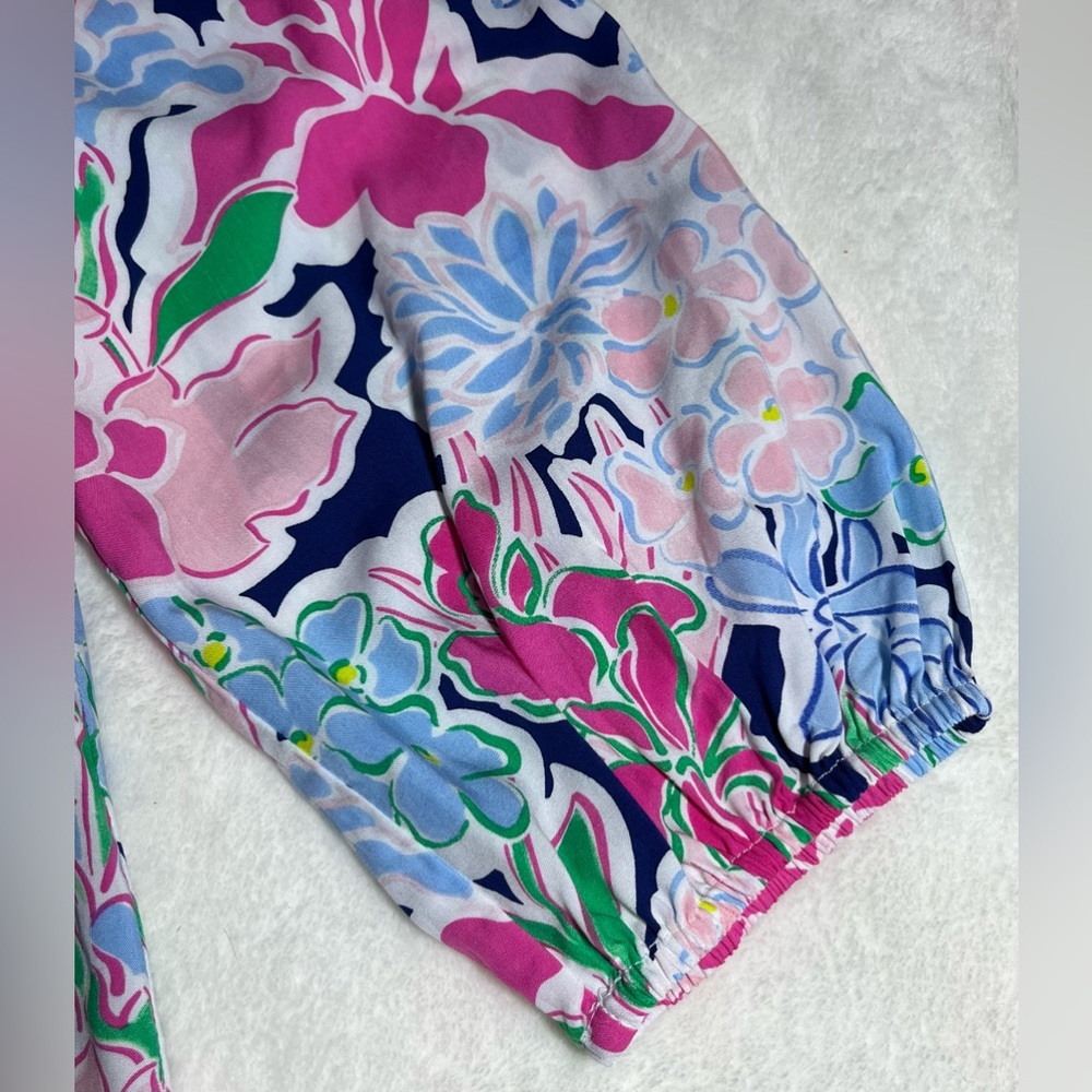 LCrown & Ivy Petit Floral Women’s 3/4 Sleeve Top Sz P/L - Picture 4 of 11